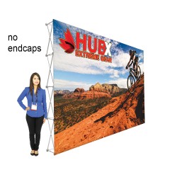 15ft X 10ft RPL Fabric Pop Up Display - 89"h Straight Graphic Package