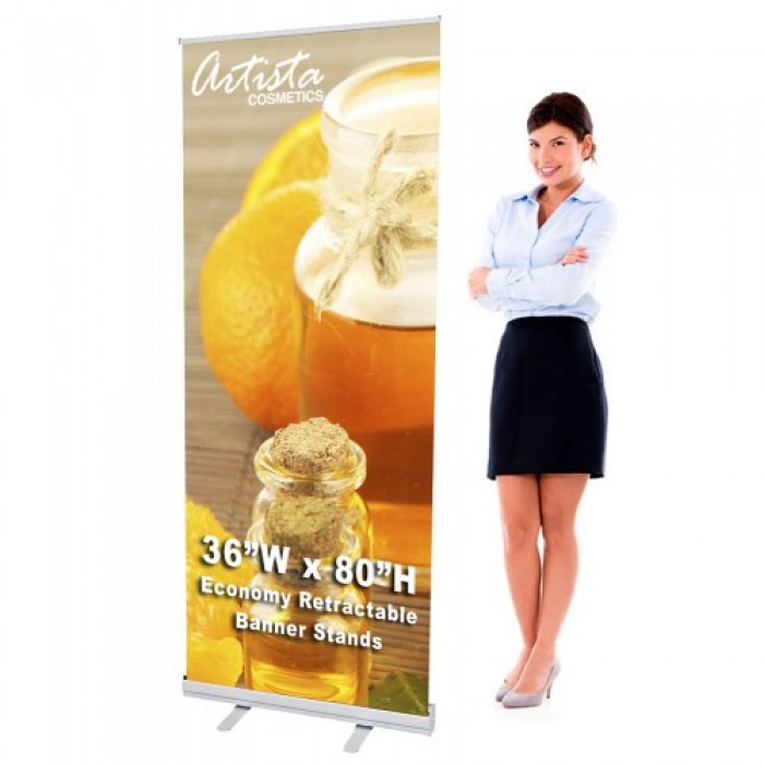 36 x 80 Economy Retractable Banner Stand & Graphic Print