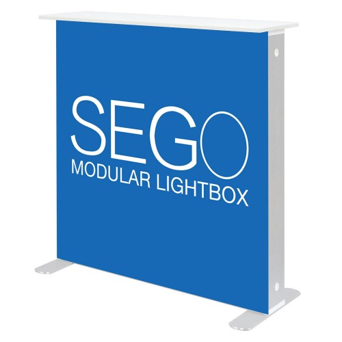 SEGO 3.3 x 3.3ft. Modular Lightbox Counter - Double-Sided Graphic Package